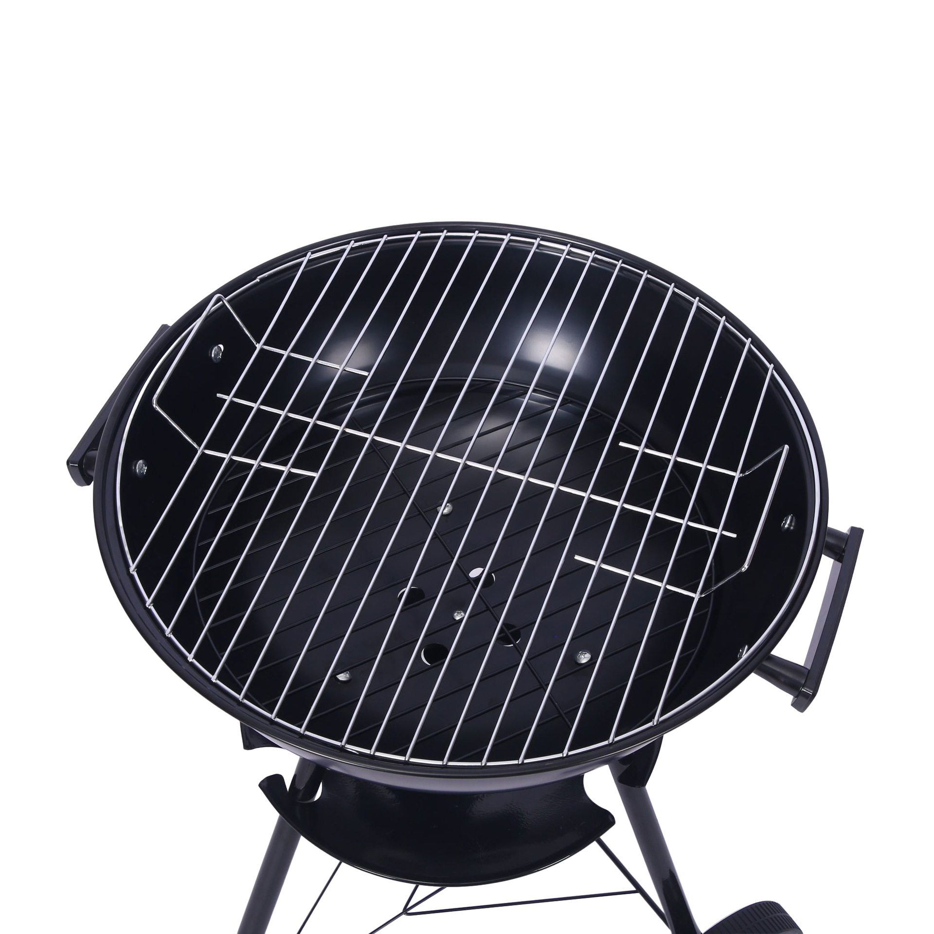 Outdoor Folding Apple-Shaped Stainless Steel Charcoal Barbecue Grill - 41cm Grill Net — image 2