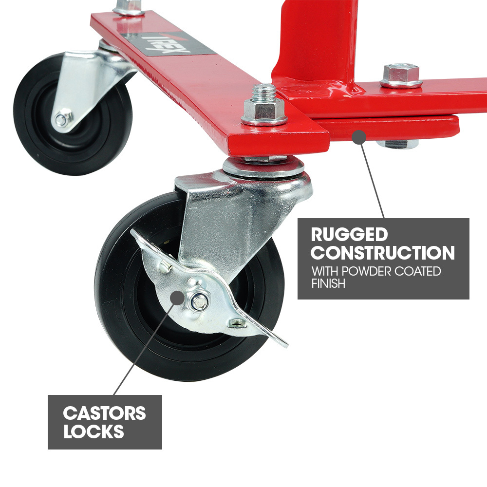 T-Rex Vehicle Positioning Jack Storage Rack Stand, Heavy Duty Design with Locking Castor Wheels — image 5