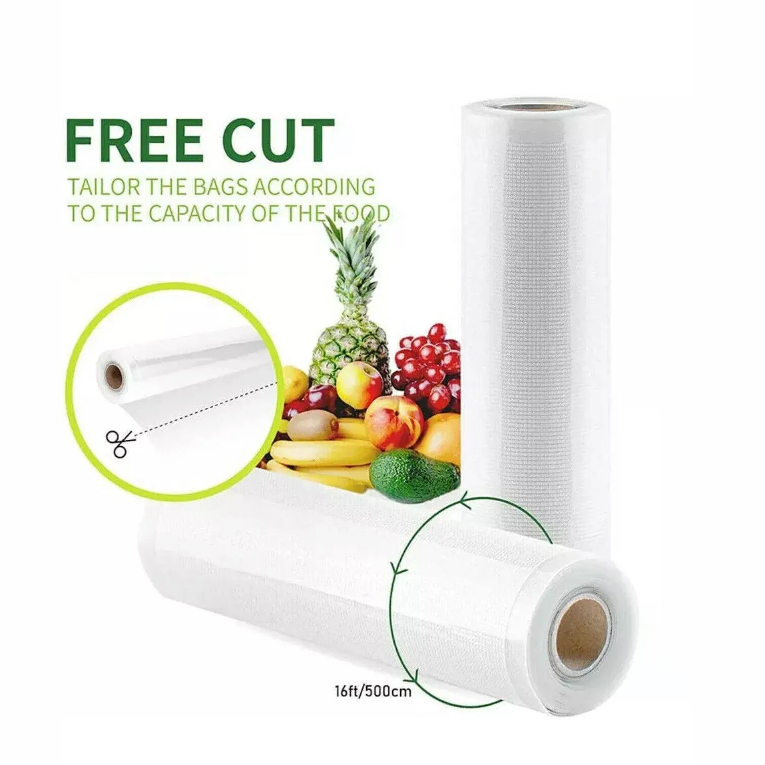 1-10x Commercial Heat-Resistant Vacuum Sealer Rolls for Food Storage - 2 Rolls (32cm x 5m) โ image 5