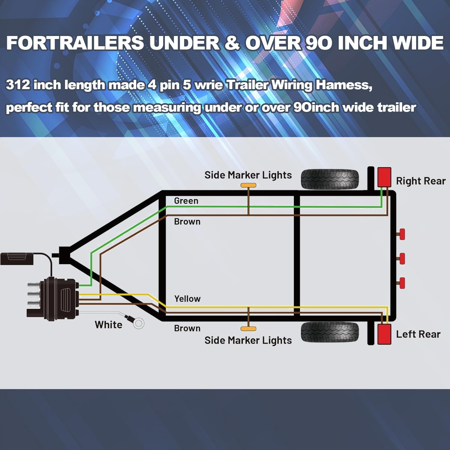 26FT Trailer Wiring Harness Kit — image 4