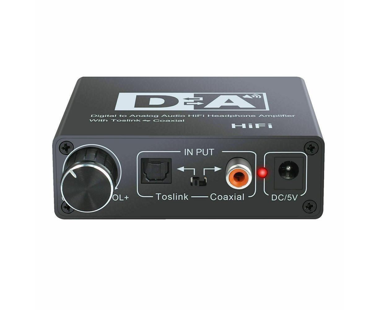 192KHz Digital Coaxial to Analog R/L RCA 3.5mm Jack HiFi Audio Converter Adapter — image 2