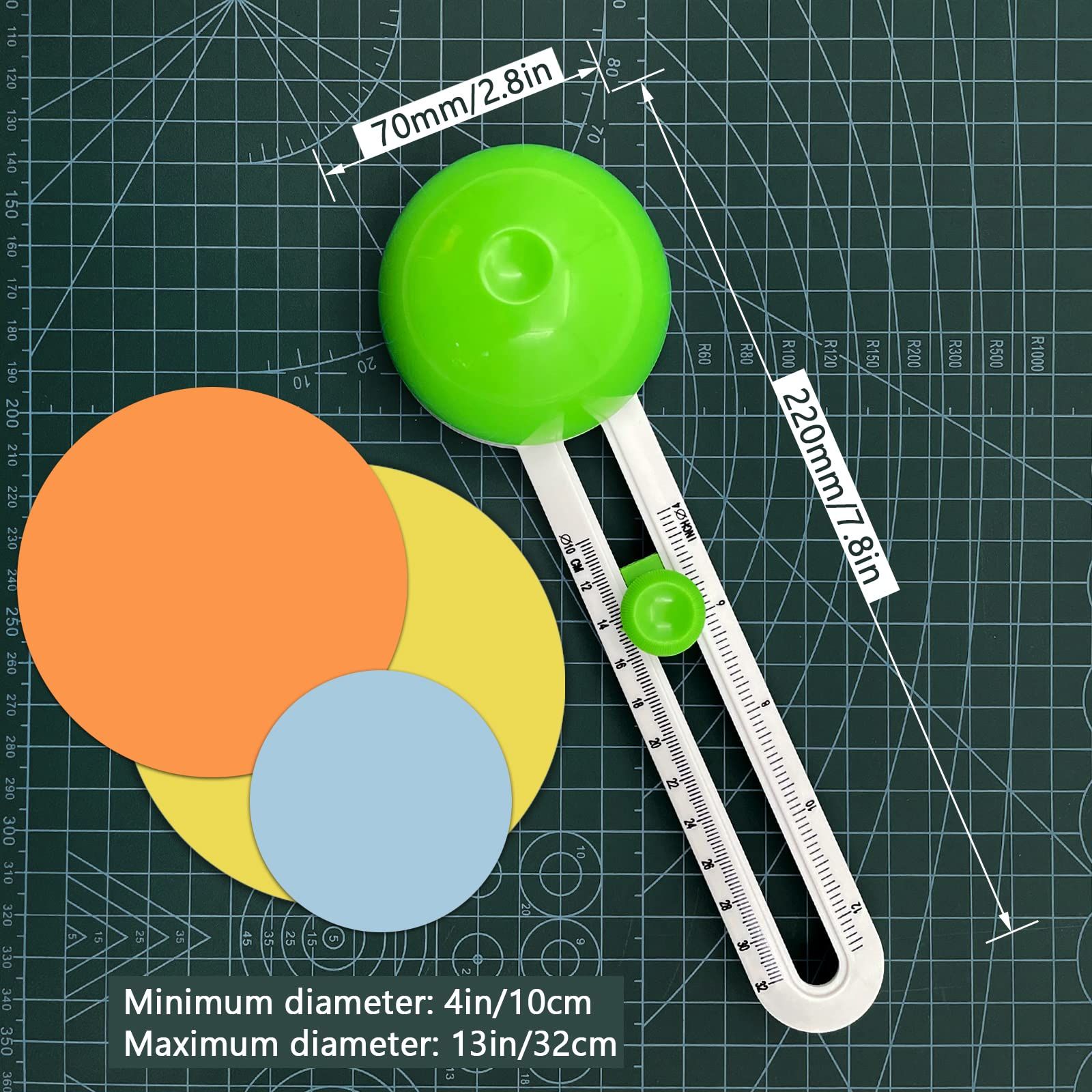 Circle Cutter, Circular Paper Cutter Circle Paper Trimmer Rotary Cutter Craft Supplies, Round Cutting Knife Cards Cutters ( Green ) โ image 2