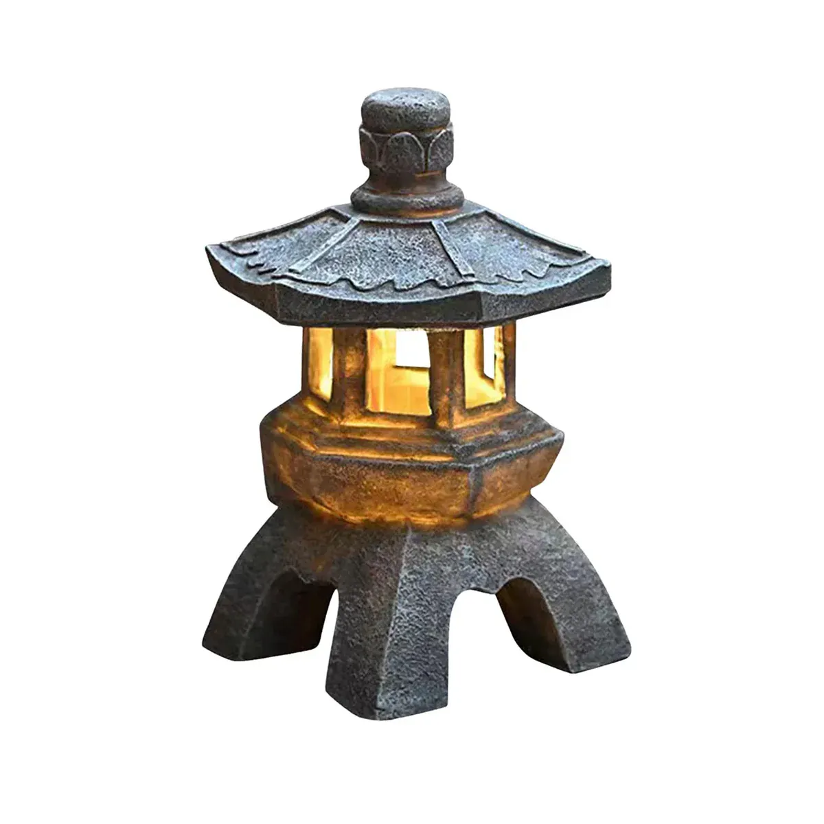 Zen Inspired Solar Pagoda Powered Outdoor Courtyard Decorative Lights Waterproof — image 2