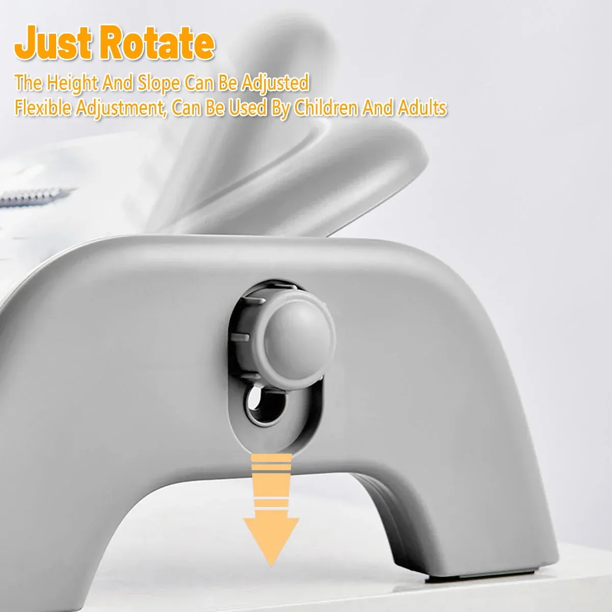 Foot Rest Stool Office Under Desk Fold Footrest Massage Cushion Grey โ image 4