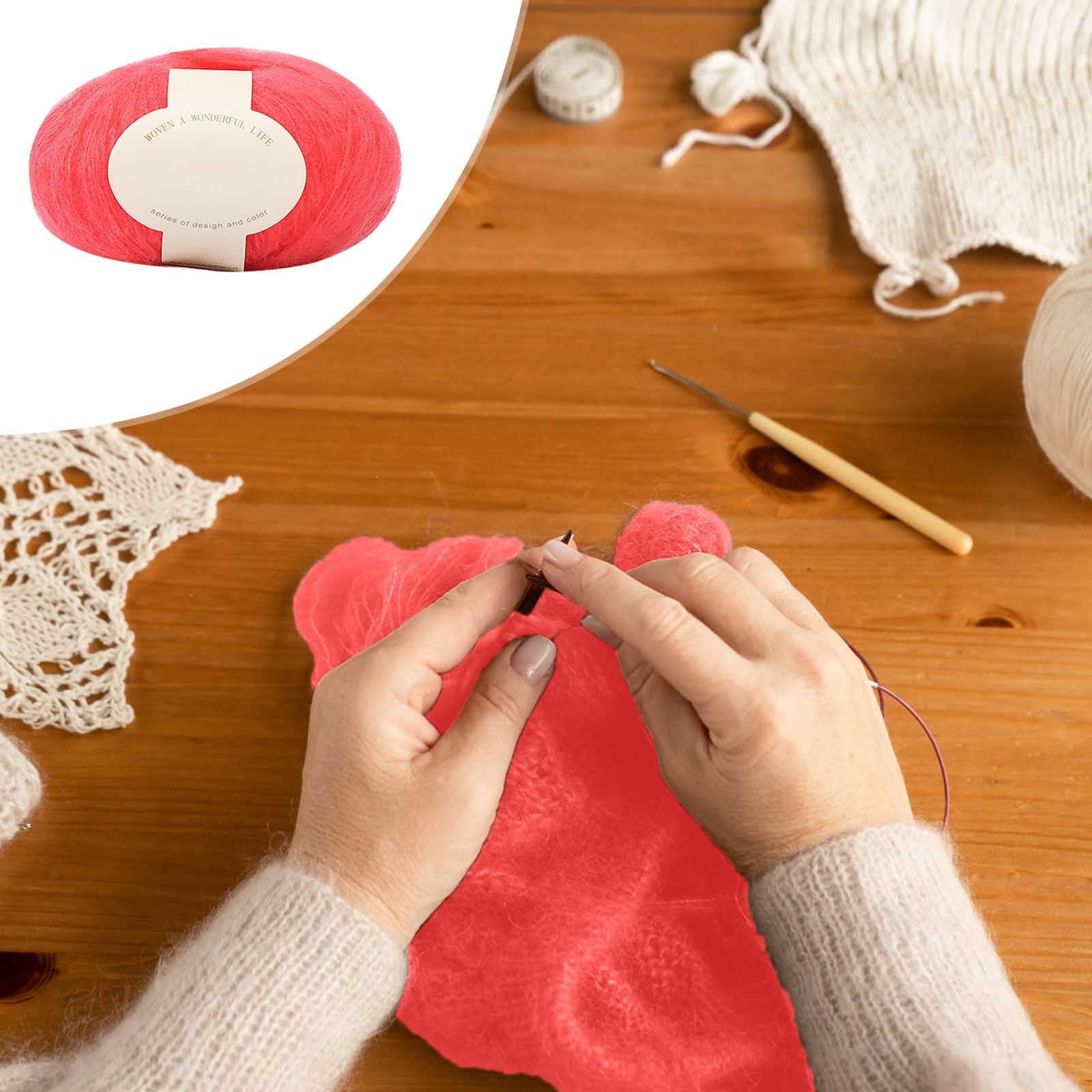 Clearance! Boovnll Mohair Yarn, Soft Yarn for Crocheting, Hand Knitting Hats, Sweater, Scarves, Crafts, Home Decorations, DIY Kids Toys, Yarn 10 โ image 3