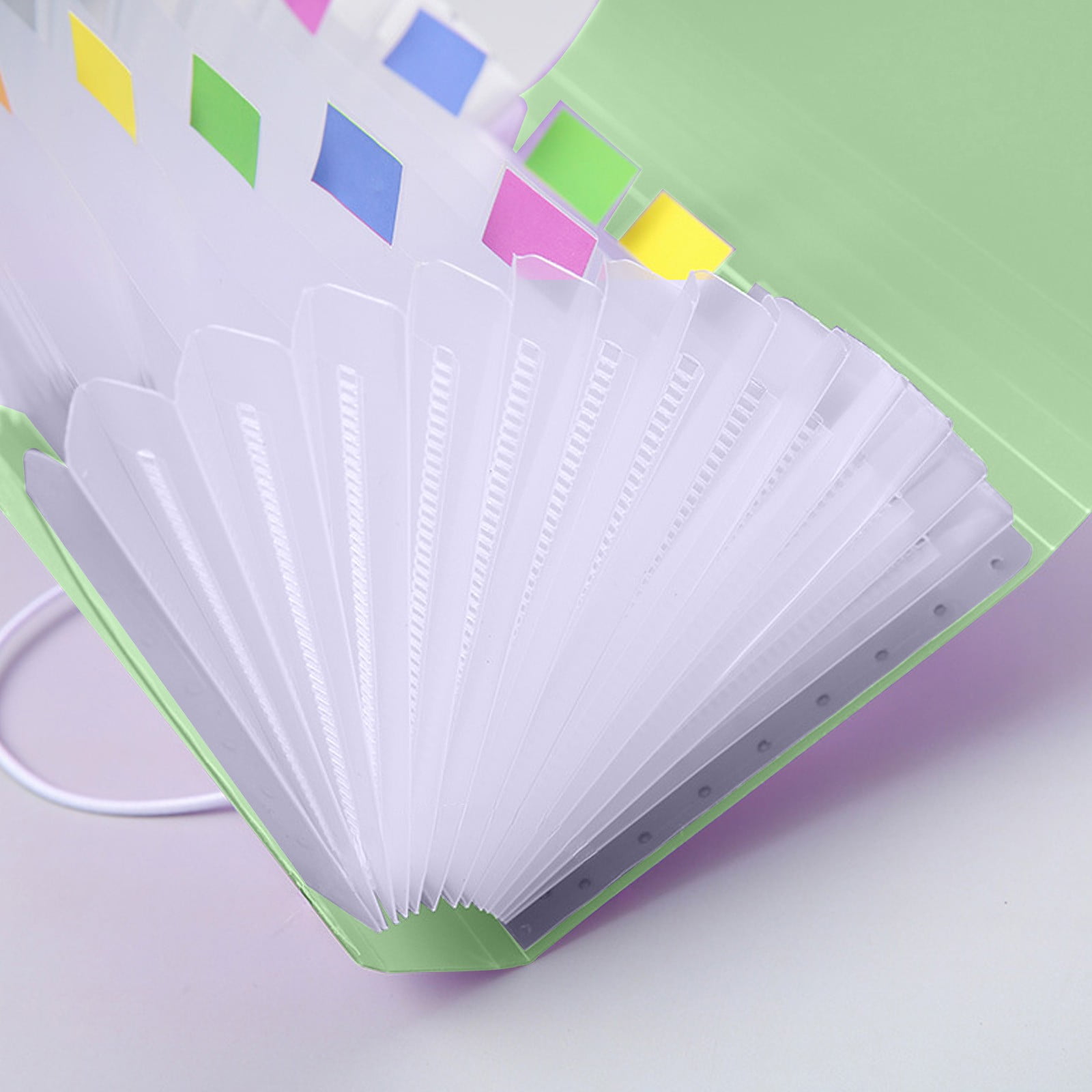 A6 Mini Accordion File Organizer - 13 Pocket Portable Receipt Holder with Tabs for Bills, Tickets & Credit Cards (Solid Color)/u200b/u200b 7×4.2 in Purple — image 6