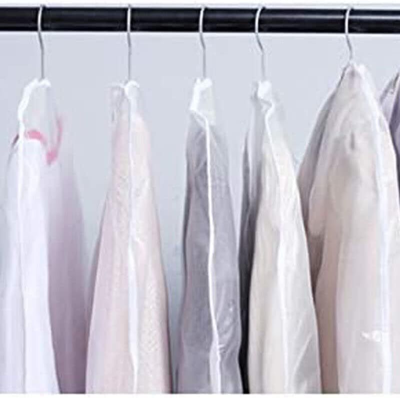 Garment Bags for Hanging Clothes, 6 PCs All Clear Garment Bag, Plastic Dustproof Suit Bag, Coat Protector Zippered Garment Covers — image 3
