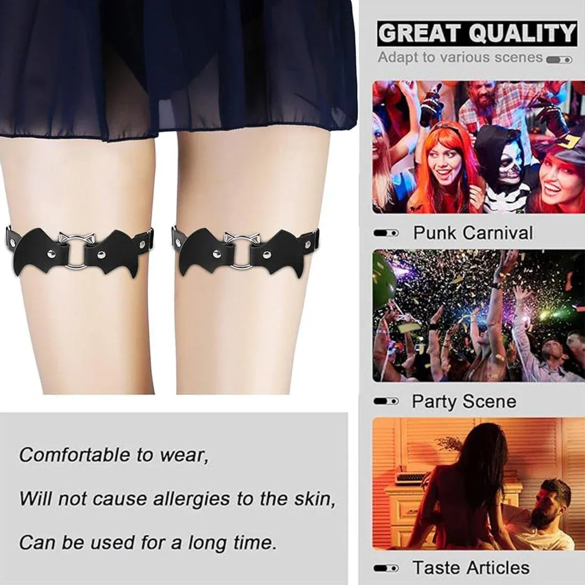 2pcs Adjustable Fashion Garter Belt Leg Loops Thigh Accessories Women β image 6