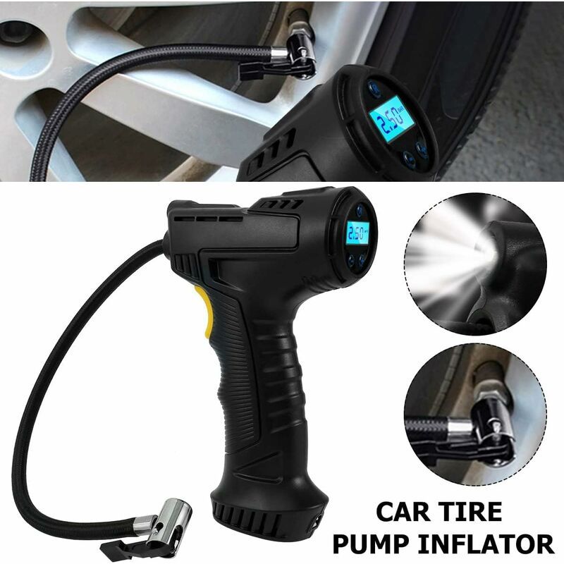 Portable 120W Cordless Tire Inflator with Digital Pressure Gauge - 2000mAh Battery, Compatible with Cars, Motorcycles, Bicycles — image 4