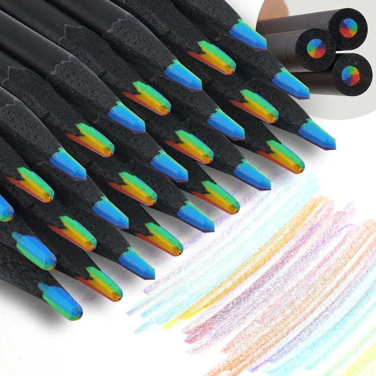 Rainbow Colour Pencils Multicolour Gradient Drawing Pencils for Students โ image 6