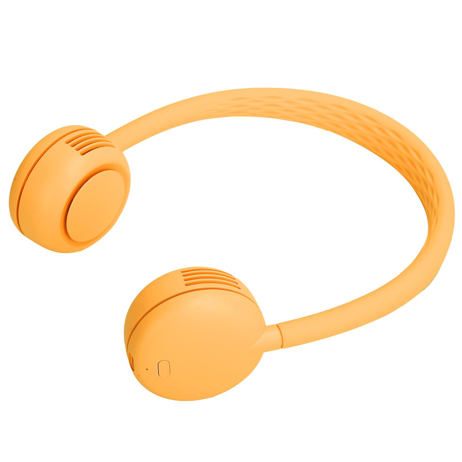 Fanless Hanging Neck Fan Adjustable USB Charging Silent Sports Fan for Home School OutdoorYellow 2000mAh — image 3