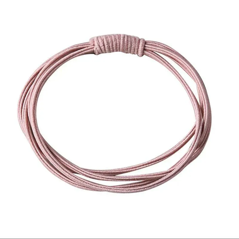 10pcs High Quality Women Girls Elastic Hair Bands Tie Band Ropes Rings Ponytail - Pink โ image 6