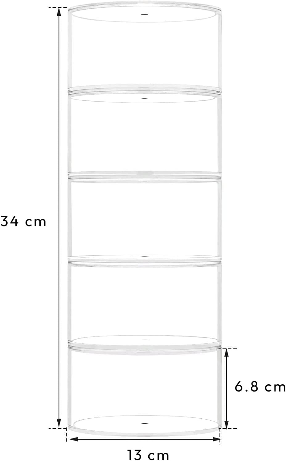 Belt Organizer, Acrylic 5 Layers Belt Case Storage Holder and Display for Accessories like Jewelry,Watch,Bracelets — image 2