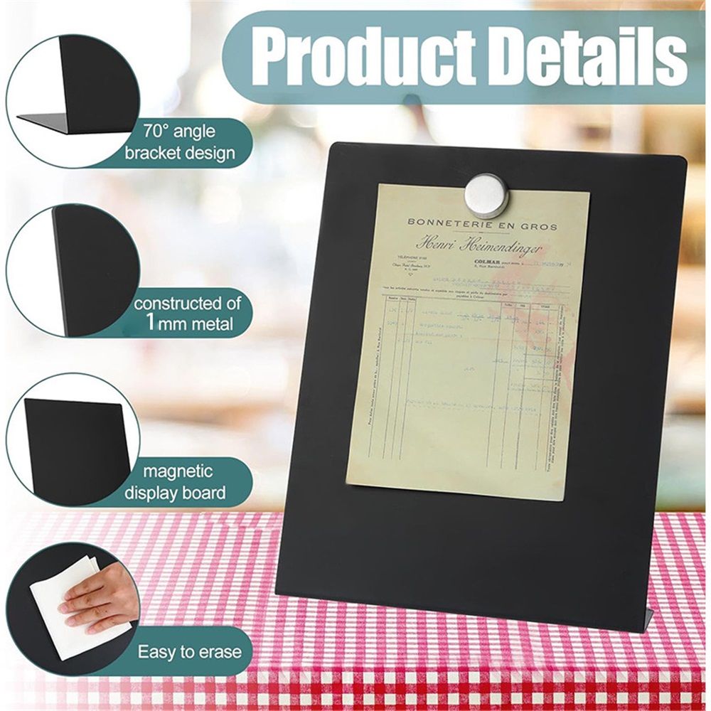 Magnet Board - Black, 8.5 x 11 x 2.4 in - Standing Magnetic Board for Desk & Wall - Magnetic Display for Memos, Photos & Documents โ image 3