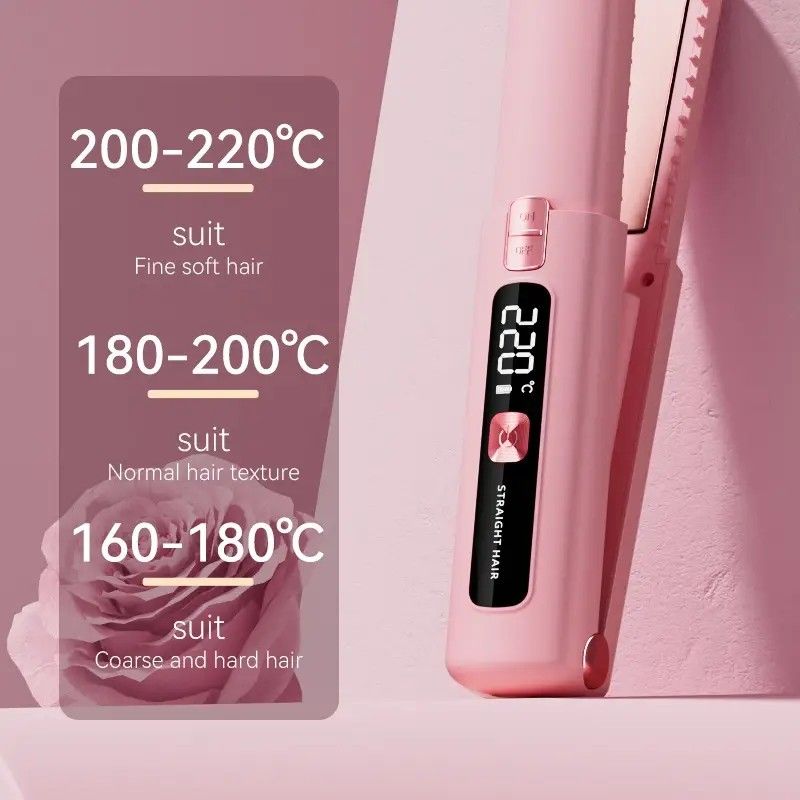 Mini Cordless Straightening Comb – Negative Ion Hair Care with Three Temperature Settings, Two-in-One Straightening and Curling with Type-C Fast Charging — image 3