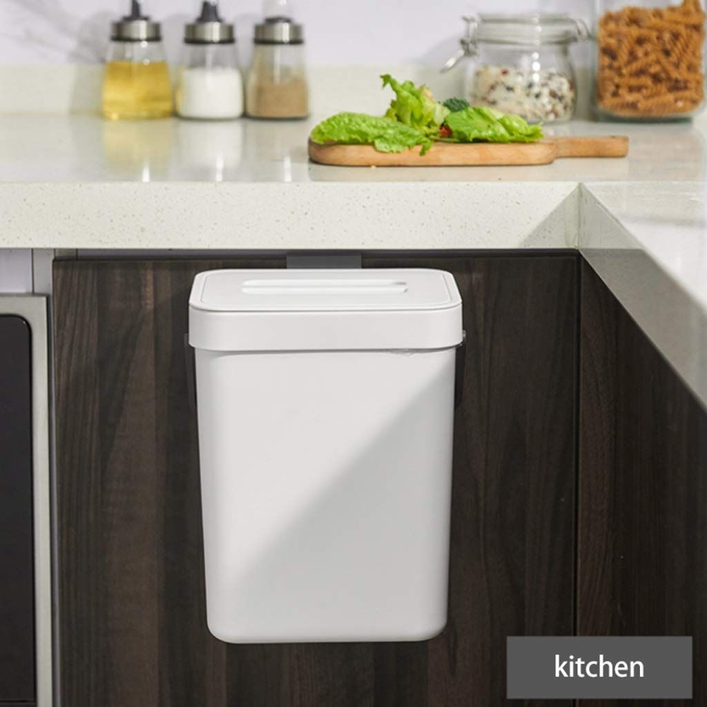 Trash cans Indoor Outdoor Hanging Small Trash Can with Lid Under Sink for Kitchen Home Food Waste Bin, Kitchen Compost Bin โ image 3