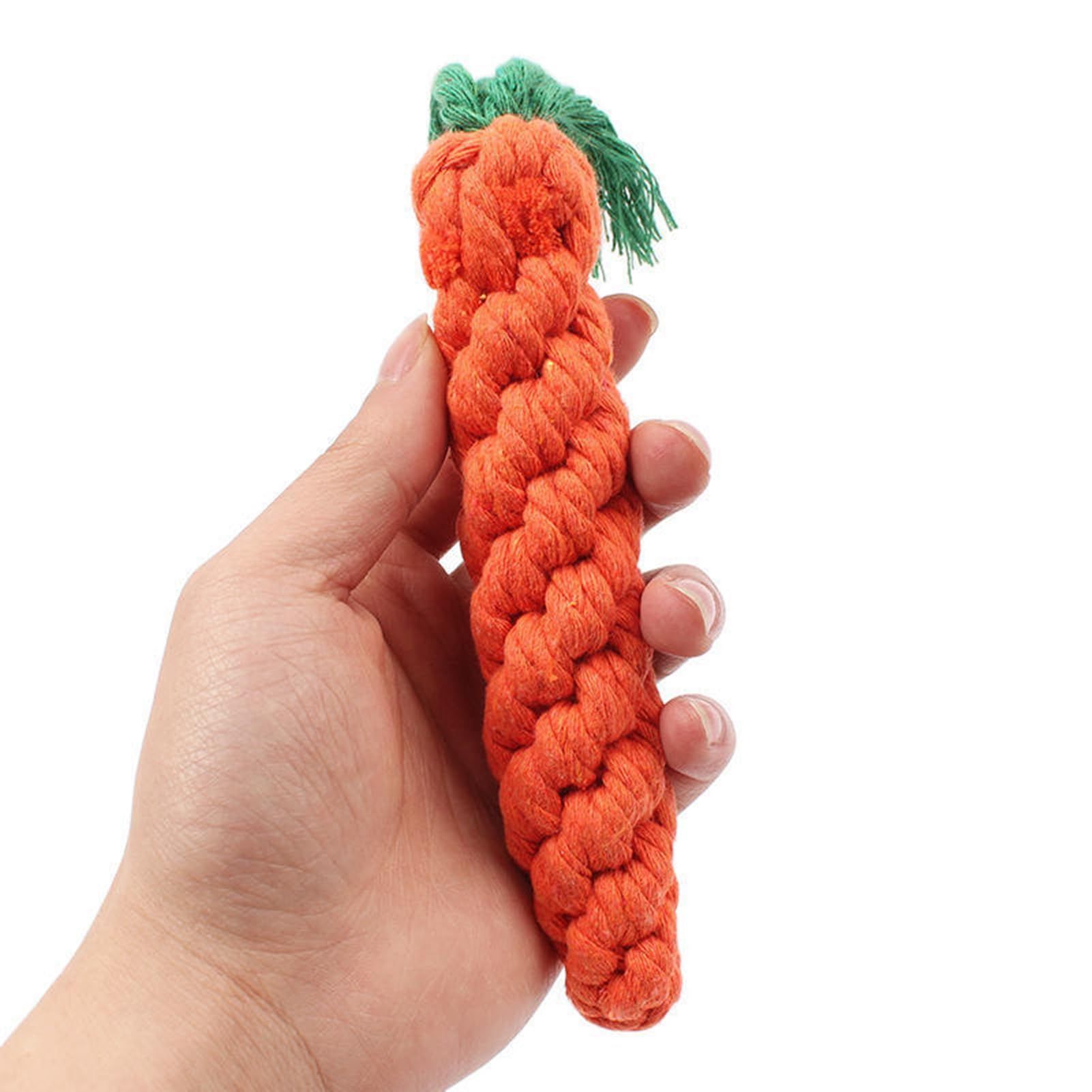 Dog Teeth Cleaning Toy Cotton Rope Carrot Shaped Pet Chewing Anti Bite Grinding Carrot Set Teeth Cleaning Anti Bite โ image 2