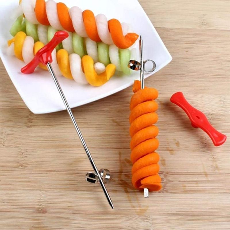 Fruits & Vegetables Spiral Twist Knife,Stainless Steel Spiral Twist Knife, Twist Shredder Ideal for Healthy Snacks, Chips, Parties โ image 2