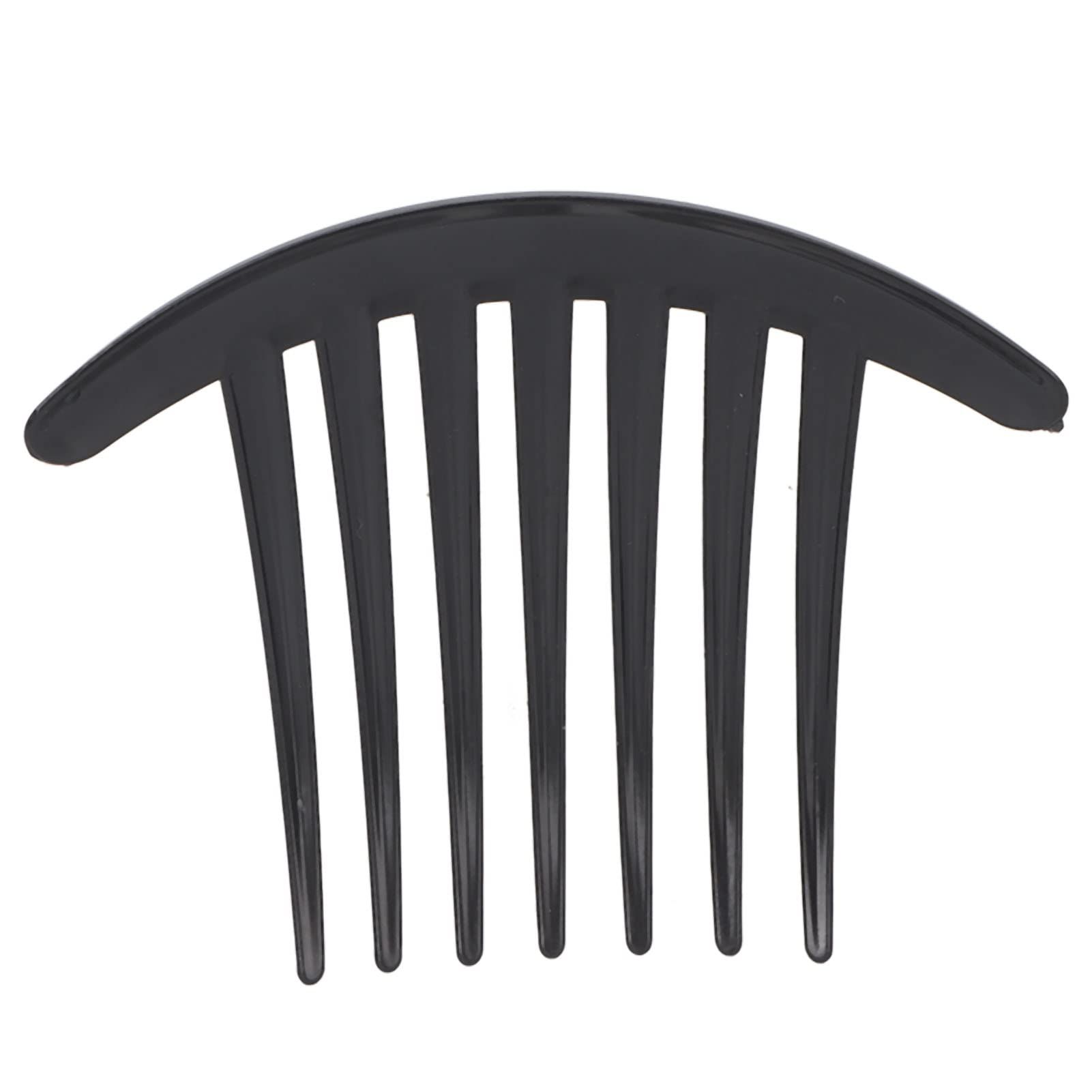 French Hair Side Comb Small Rounded, Black, French Twist Hair Combs, Strong Hold Hair Clips for Women Bun Chignon — image 4