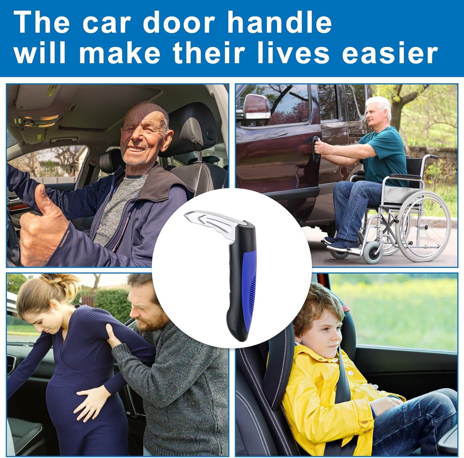 Car Door Handle for Elderly, Car Handle Assist Support for Handicapped, Portable Auto Cane for Seniors, Multifunctional Vehicle Door Latch Handles, Car Gadgets — image 6