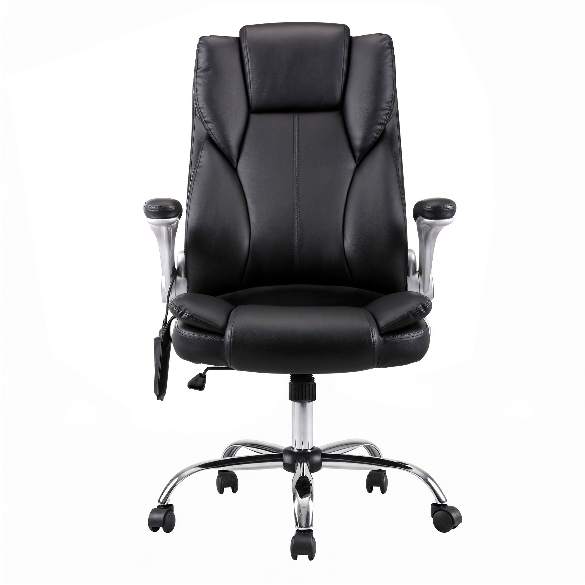 Artiss 8 Point Massage Office Chair PU Leather Black — image 3