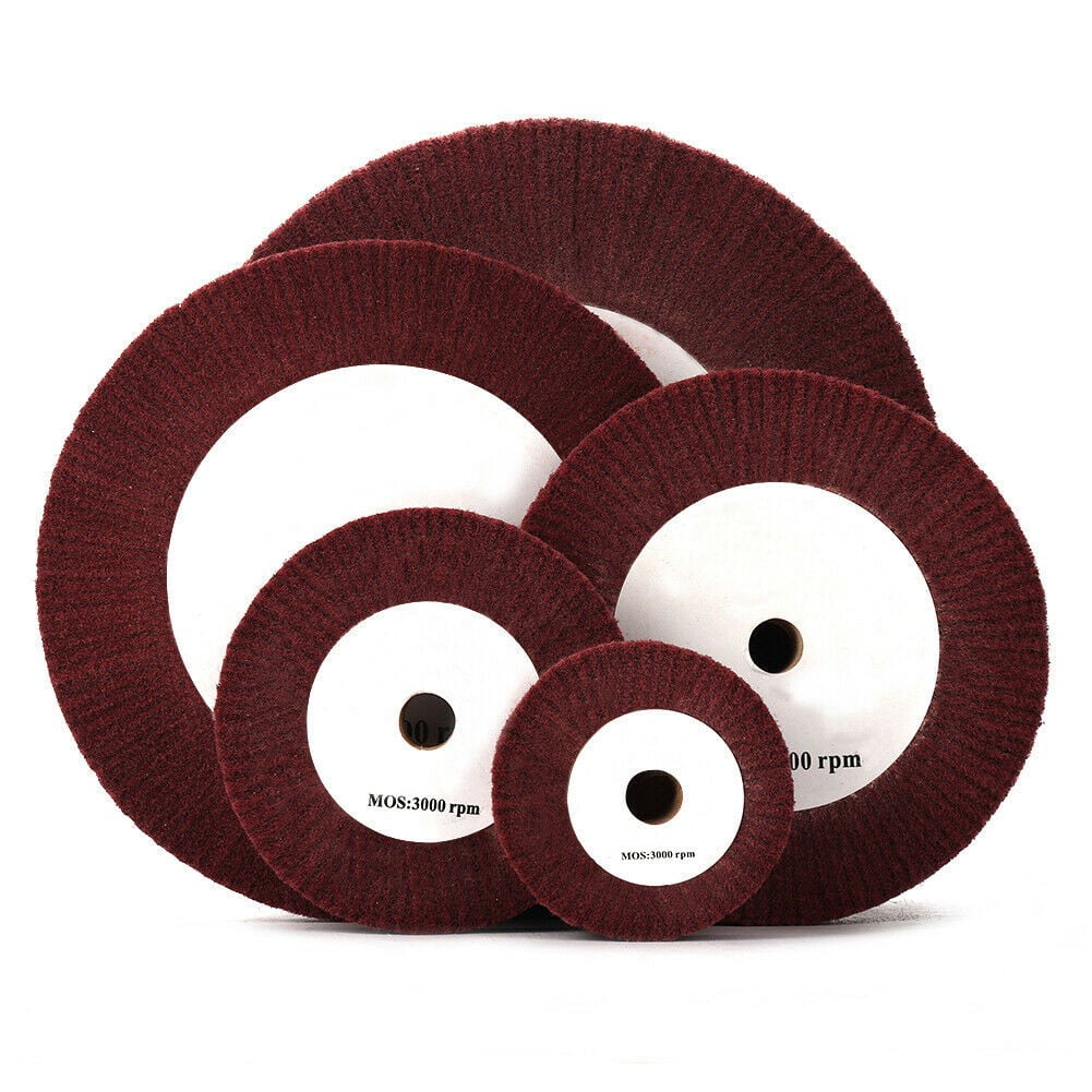 4”~12“ Nylon Fiber Flap Polishing Wheel Disc Non-Woven Abrasive Buffing 320-Grit 125Mm Smile Home 125Mm — image 3