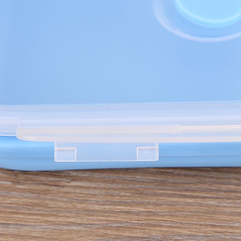 800ml Silicone Collapsible Portable Lunchbox Bowl Folding Food Storage Container Blue โ image 3