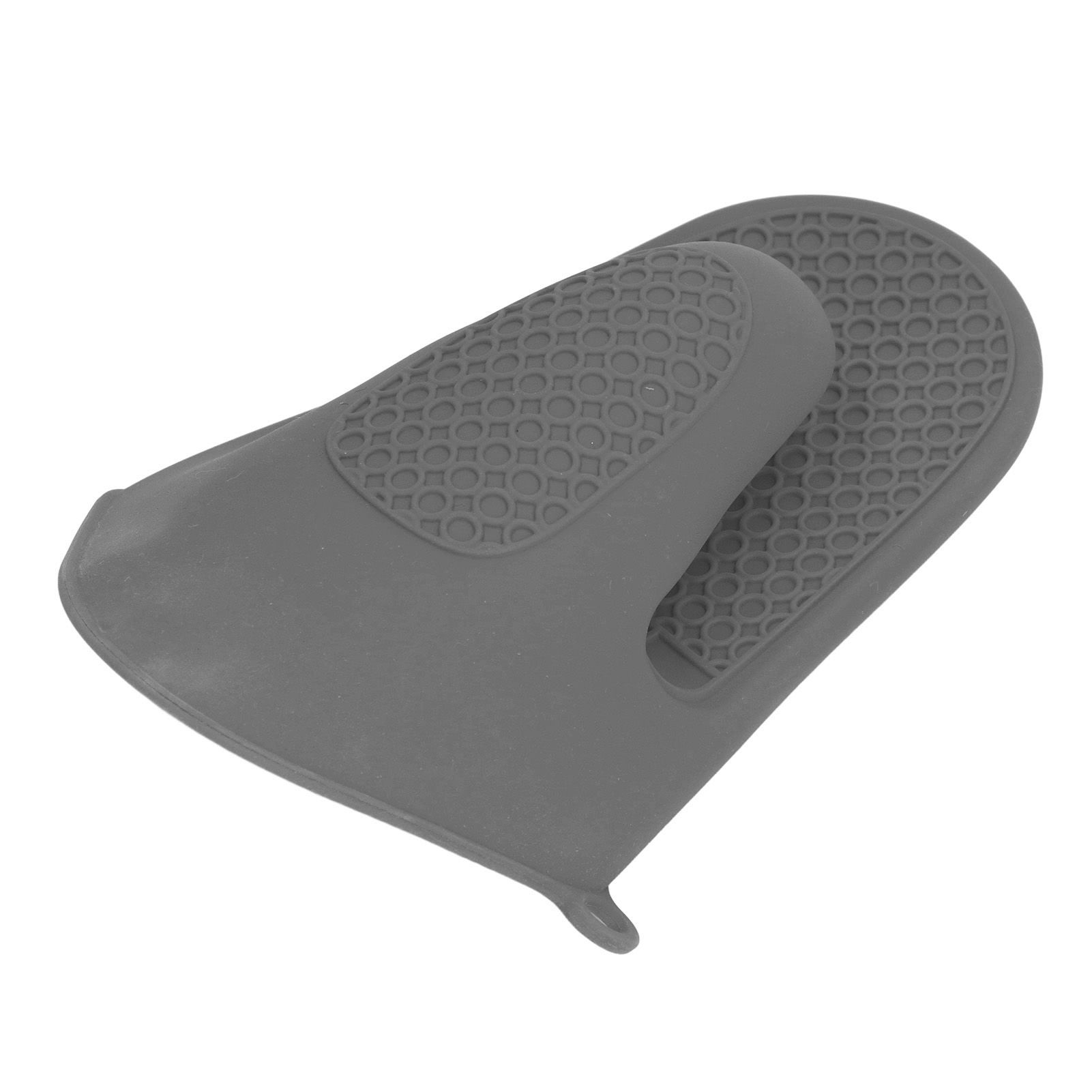 2pcs Oven Mitts Mini Silicone Thickened Anti Scalding Cooking Pinch Mitts for Kitchen Grey โ image 4