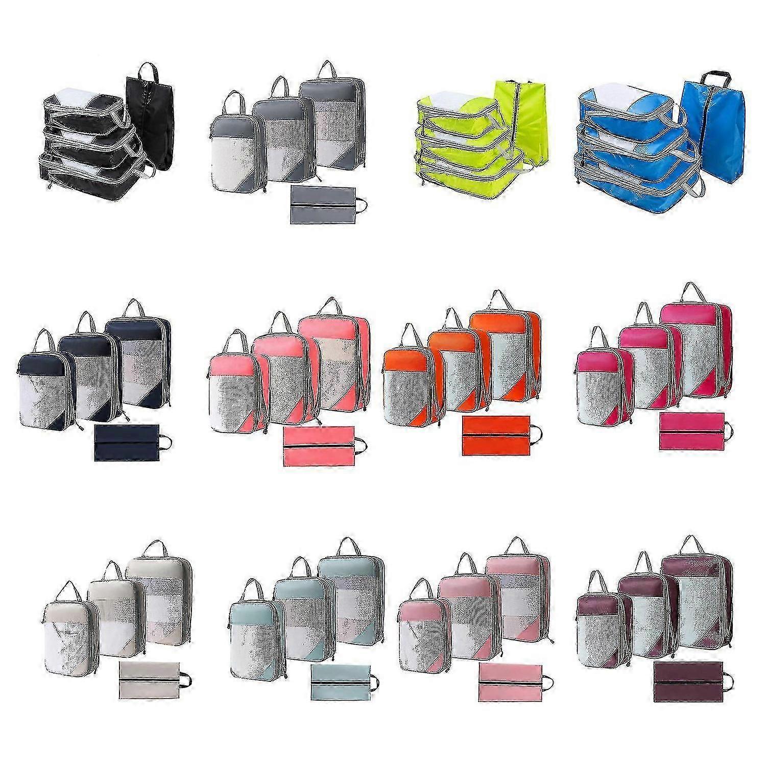 4pcs Extensible Compression Packing Cubes Suitcase Organizer for Travel — image 3