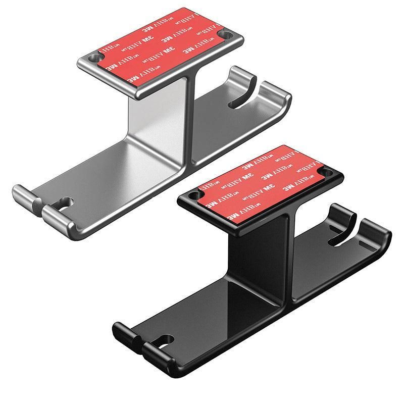 Universal Dj Headphone Pc Hanger Hook Tape Under Desk Dual Headset Mount Holder - Silver โ image 3