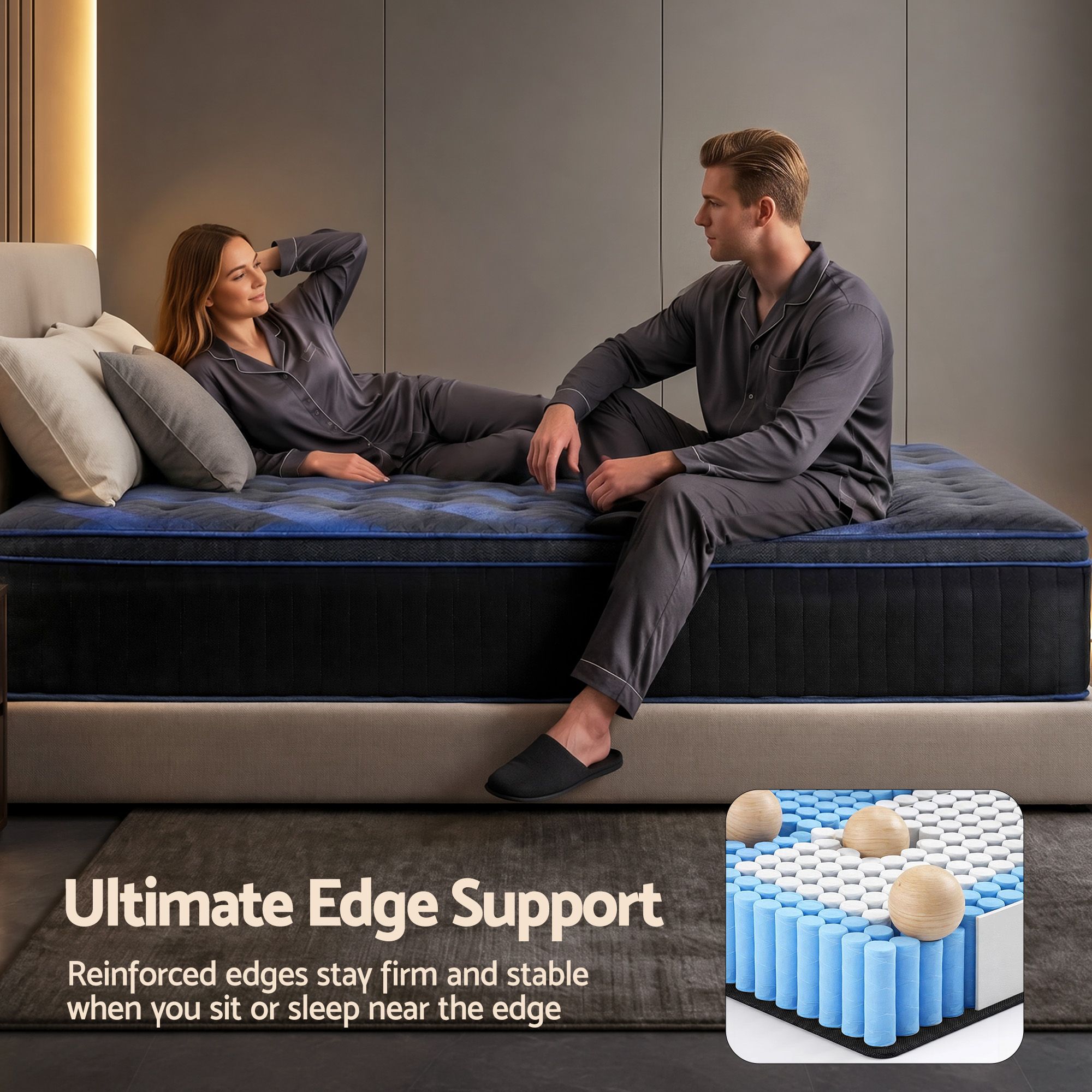 Giselle 34cm Queen Hybrid Mattress with Cooling Gel Memory Foam and Edge Support โ image 6