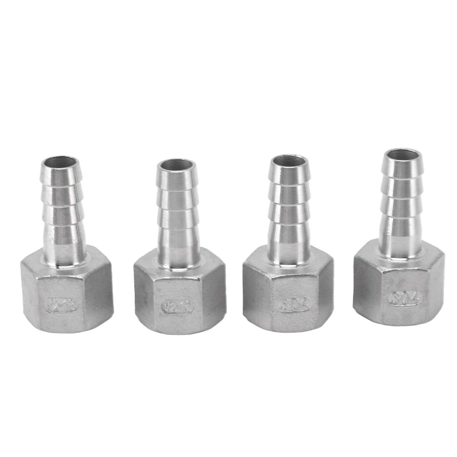 4pcs 13mm 1/2in Hose Barb Connector Hose Barb Coupler Stainless Steel Pipe Fitting for Beer Cooler — image 5