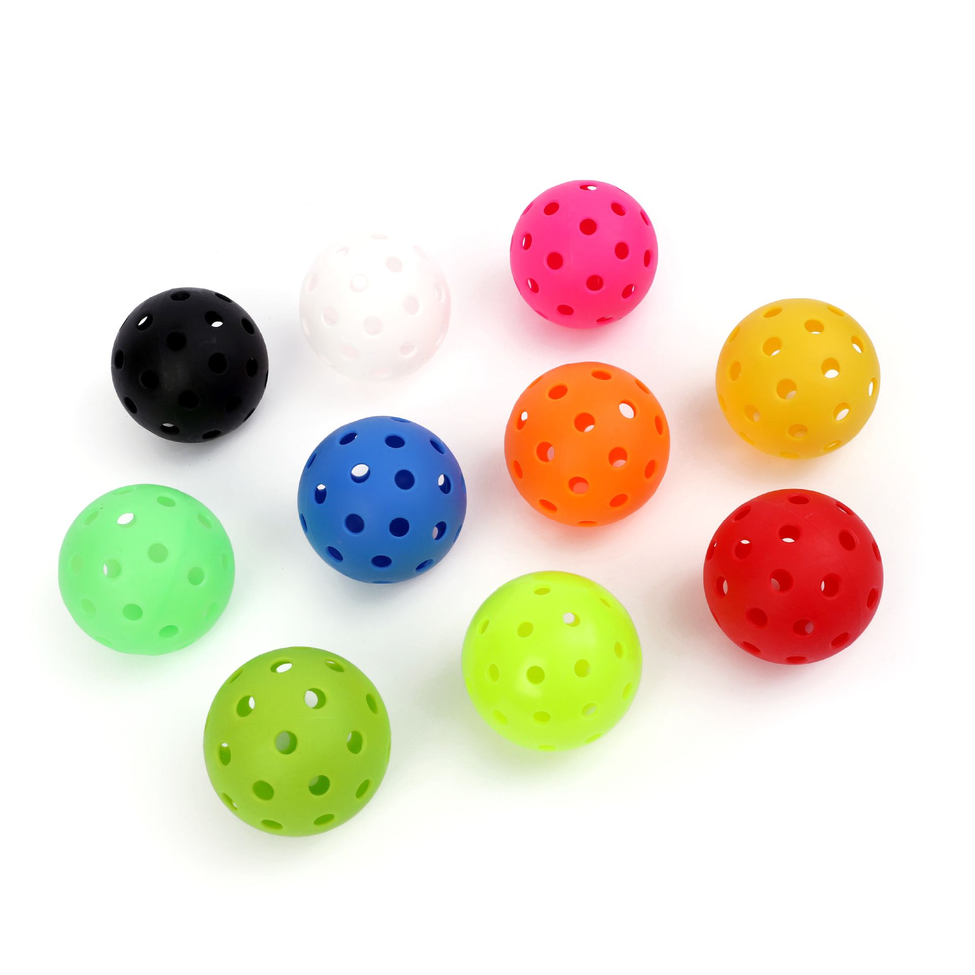 Rose red Pickleball Balls Set - 6 Piece 40 Hole Outdoor Indoor Pickleball Match Balls โ image 2