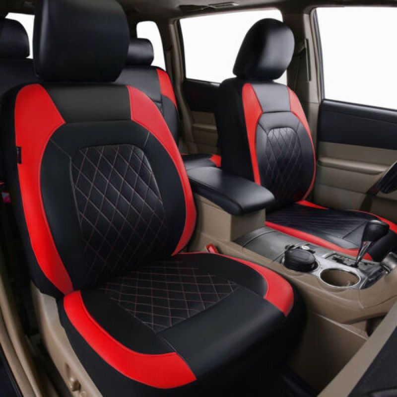 Full Set Car Seat Covers, Premium Waterproof PU Leather Cushion Protectors, Split Front and Rear Bench Seat, Breathable Auto Accessories, Universal Fit for