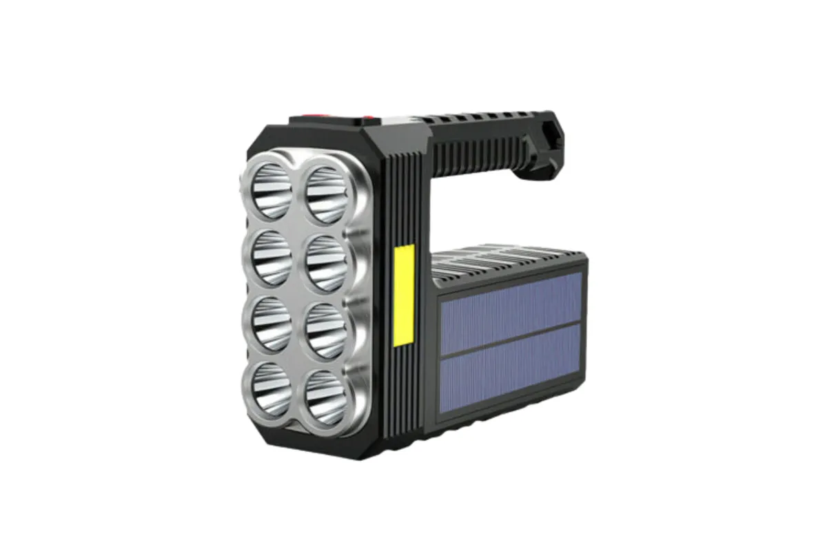 Solar LED Torch USB Rechargeable COB LED Work Light Camping Hiking Lamp Bright