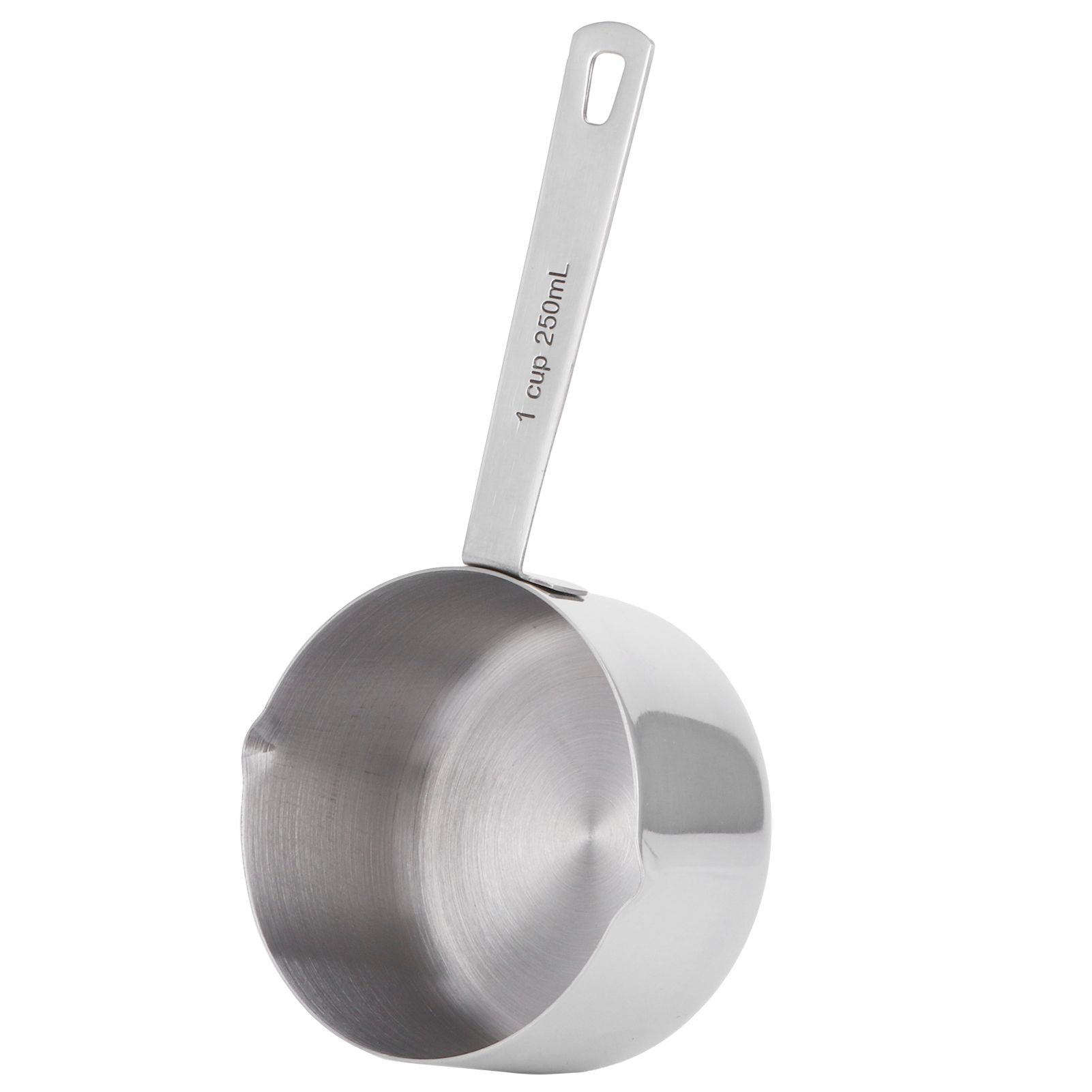 Baking Measuring Spoon 304 Stainless Steel Measuring Cup Scoop with Scales Kitchen Supplies1cup250ml — image 2