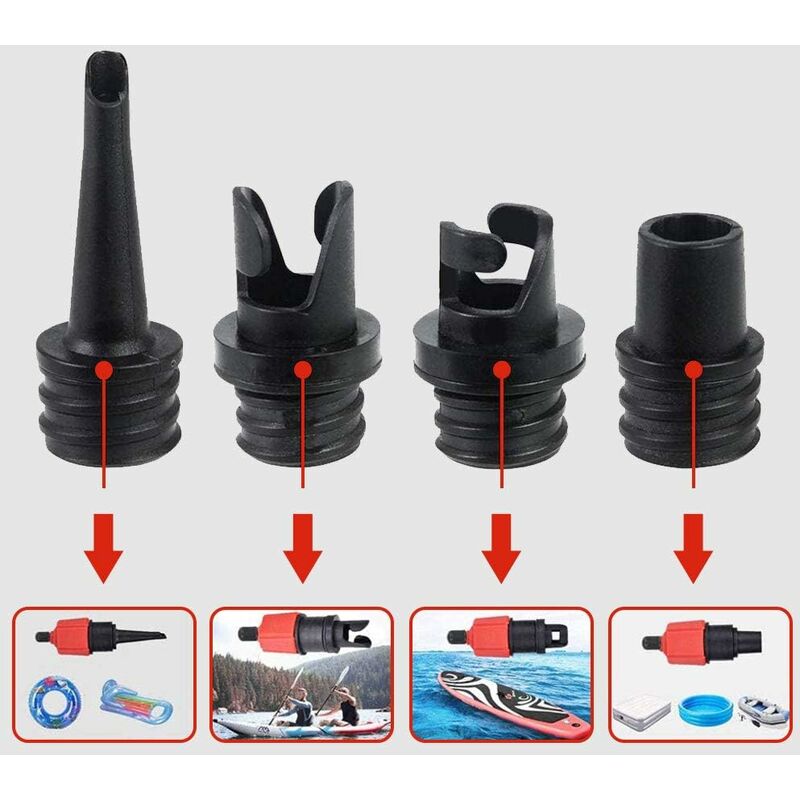 Inflatable Kayak Pump, Sup Air Inflation Valve Adapter And Gas Nozzle 4 pcs For Inflatable Structures โ image 4