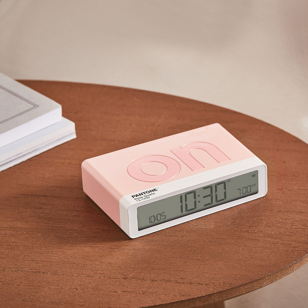 Lexon Flip Classic Reversible Alarm Clock PANTONE - Rose Pink โ image 3