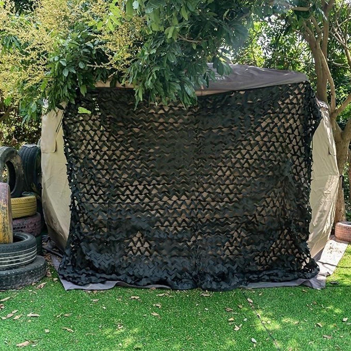 Camouflage Net Sun Shade Screen Polyester Mesh Privacy Cover For Camping RV Patio Decor White, 3 x 4 m — image 5