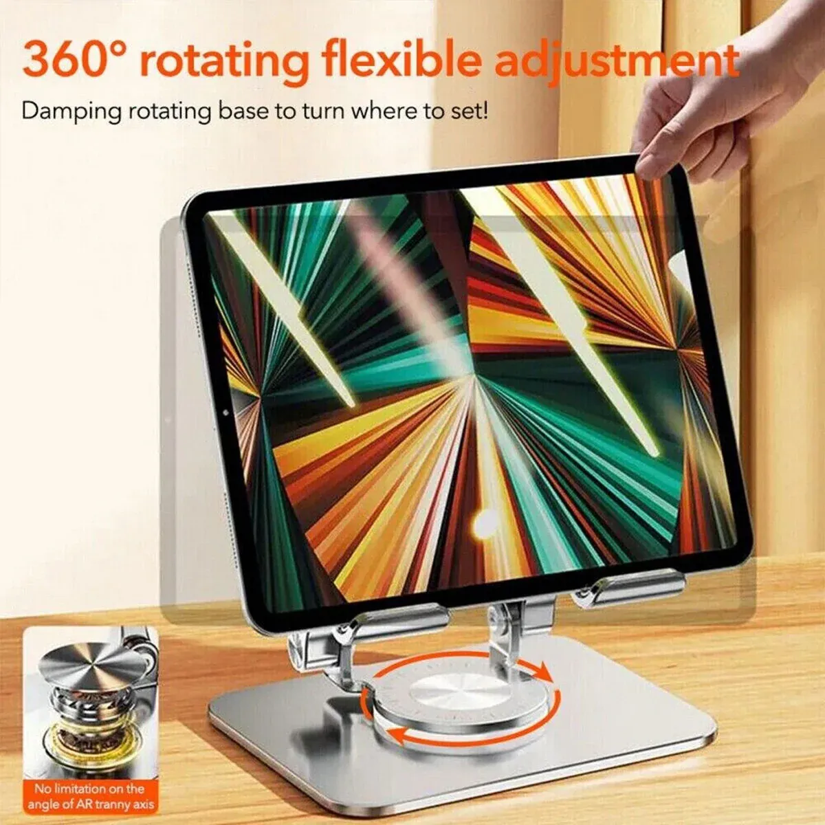 Mobile Phone Tablet Stand 360 Degree Rotating Holder Adjustable Desk Bracket — image 6