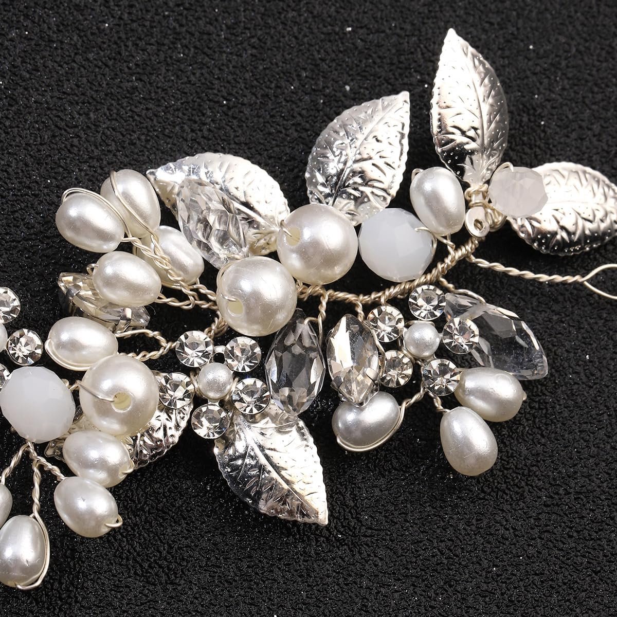 Hair accessories with leaf for weddings - Hair accessories with flowers for weddings - Headband with pearls - Hair accessories for weddings - Hair accessories — image 4
