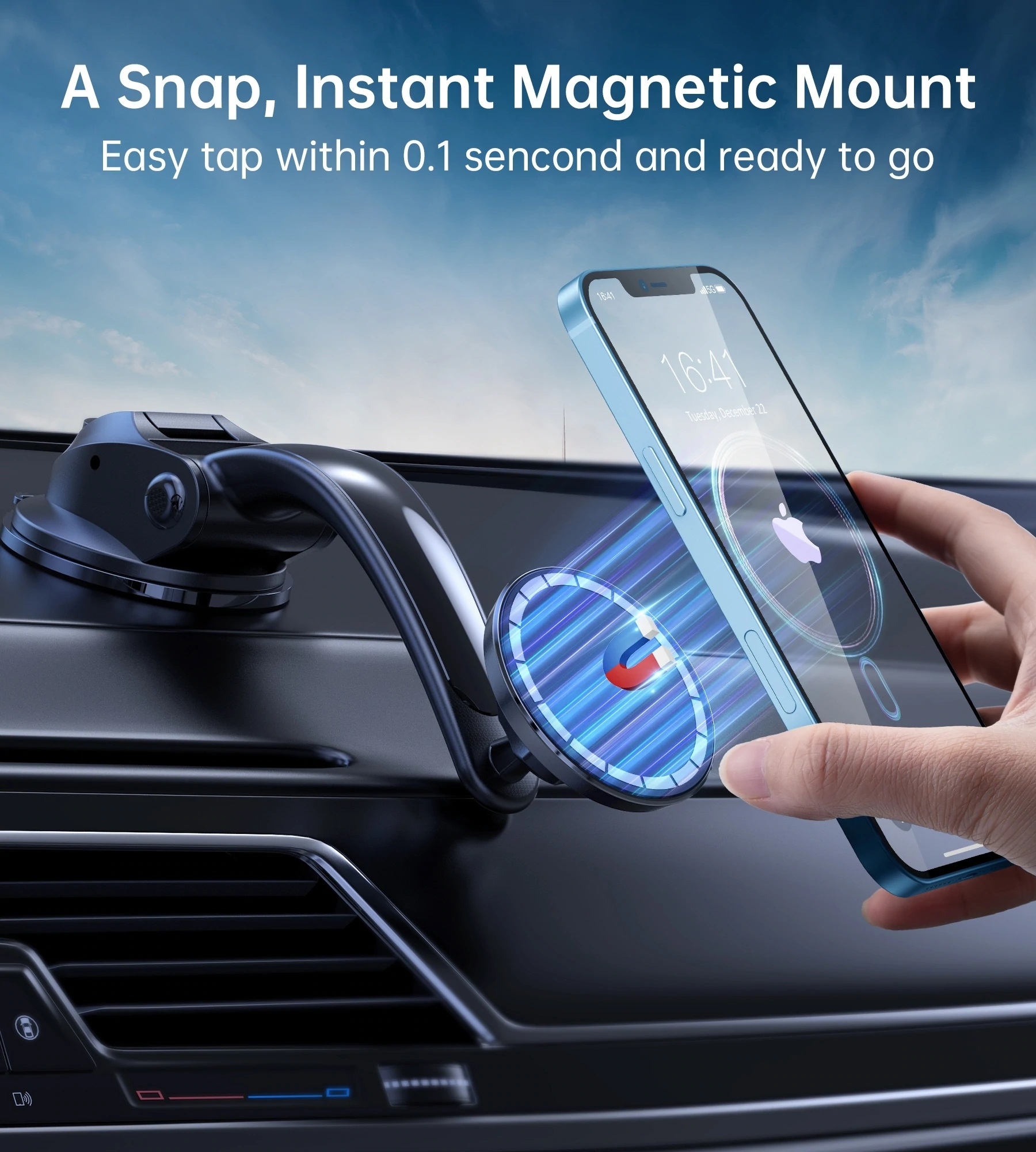 Choetech AT0005 Magsafe car mount for New iphone โ image 6