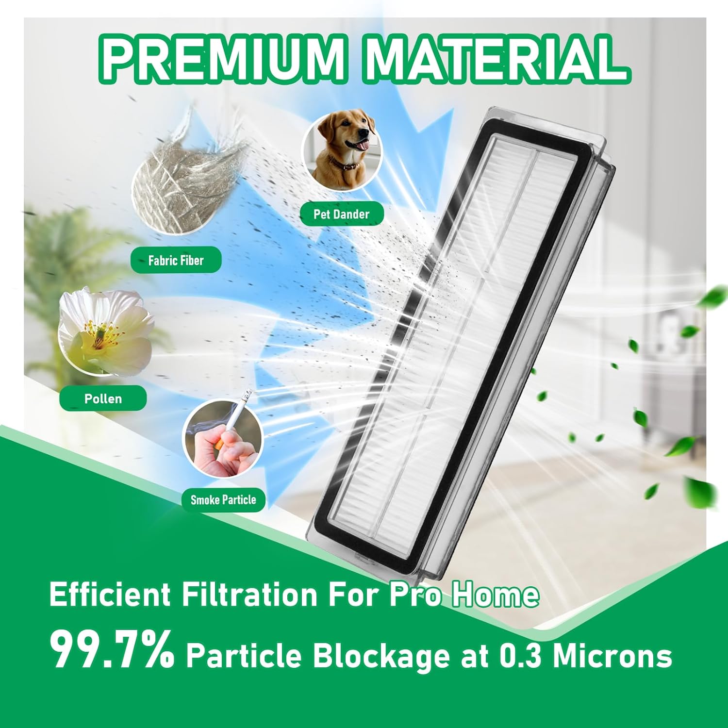 24Pcs Replacement Parts for Dreame L10s Ultra/L10 Ultra Vacuum Cleaner Accessories Kit, 2 Main Brh, 4 HEPA Filters, 6 Mop Pads, 6 Dt Bags, 6 Side Brhes [Not â image 4