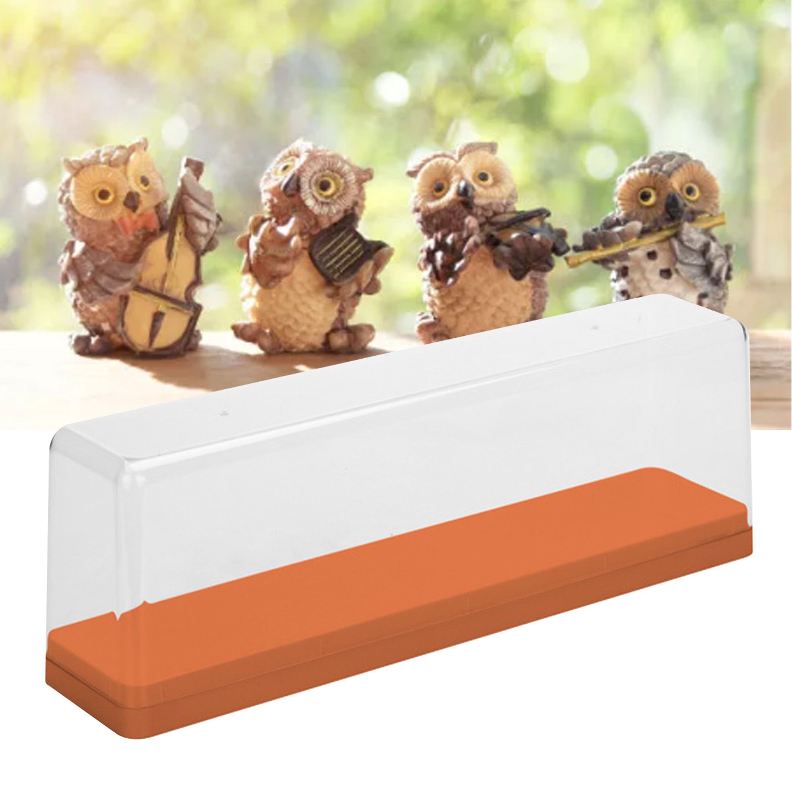Action Figure Storage Box Dustproof Stackable Transparent Cartoon Figure Doll Display Case Orange โ image 6