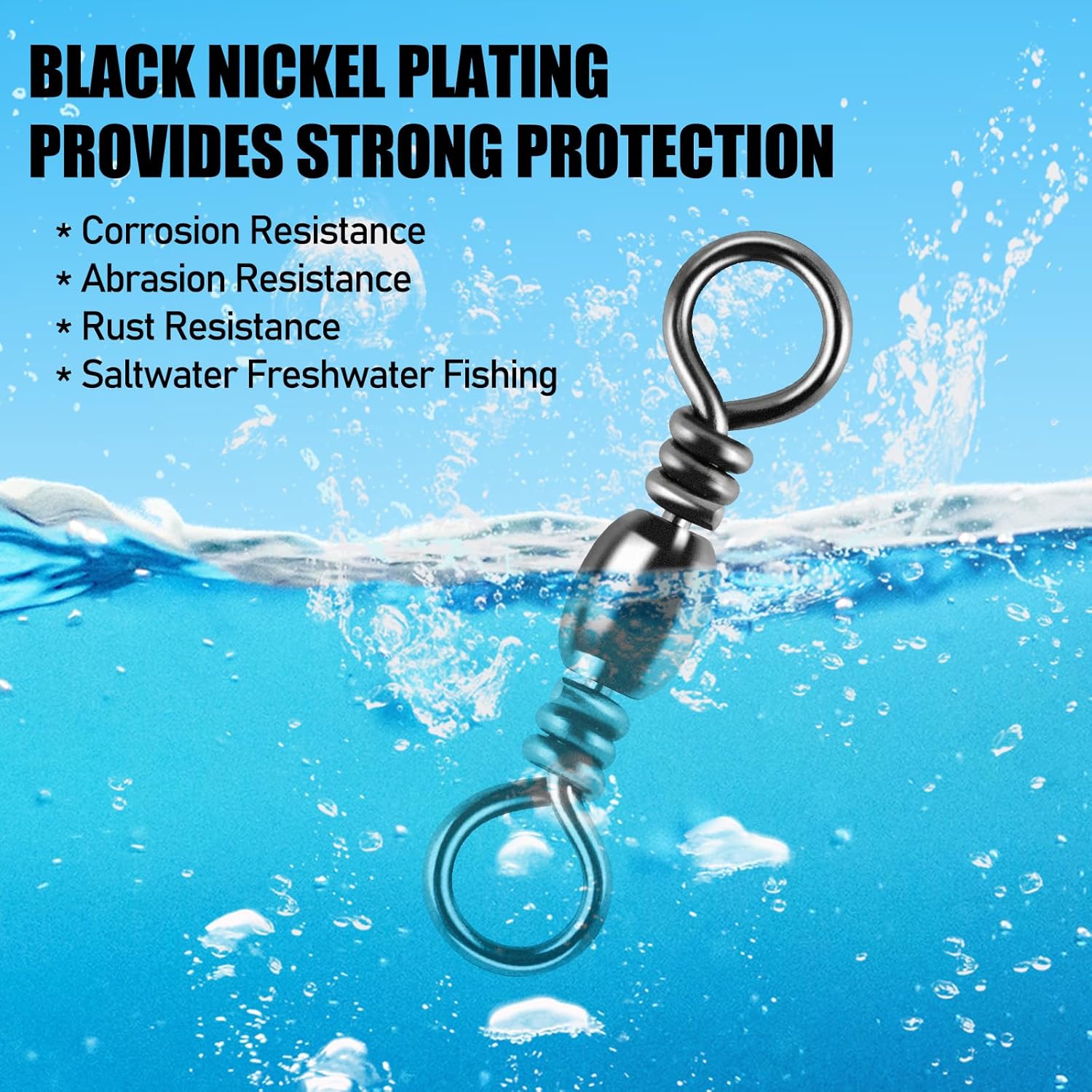 50-Pack Fishing Power Speed Clips 25LB Buy with 100-Pack Barrel Swivels 30LB — image 5