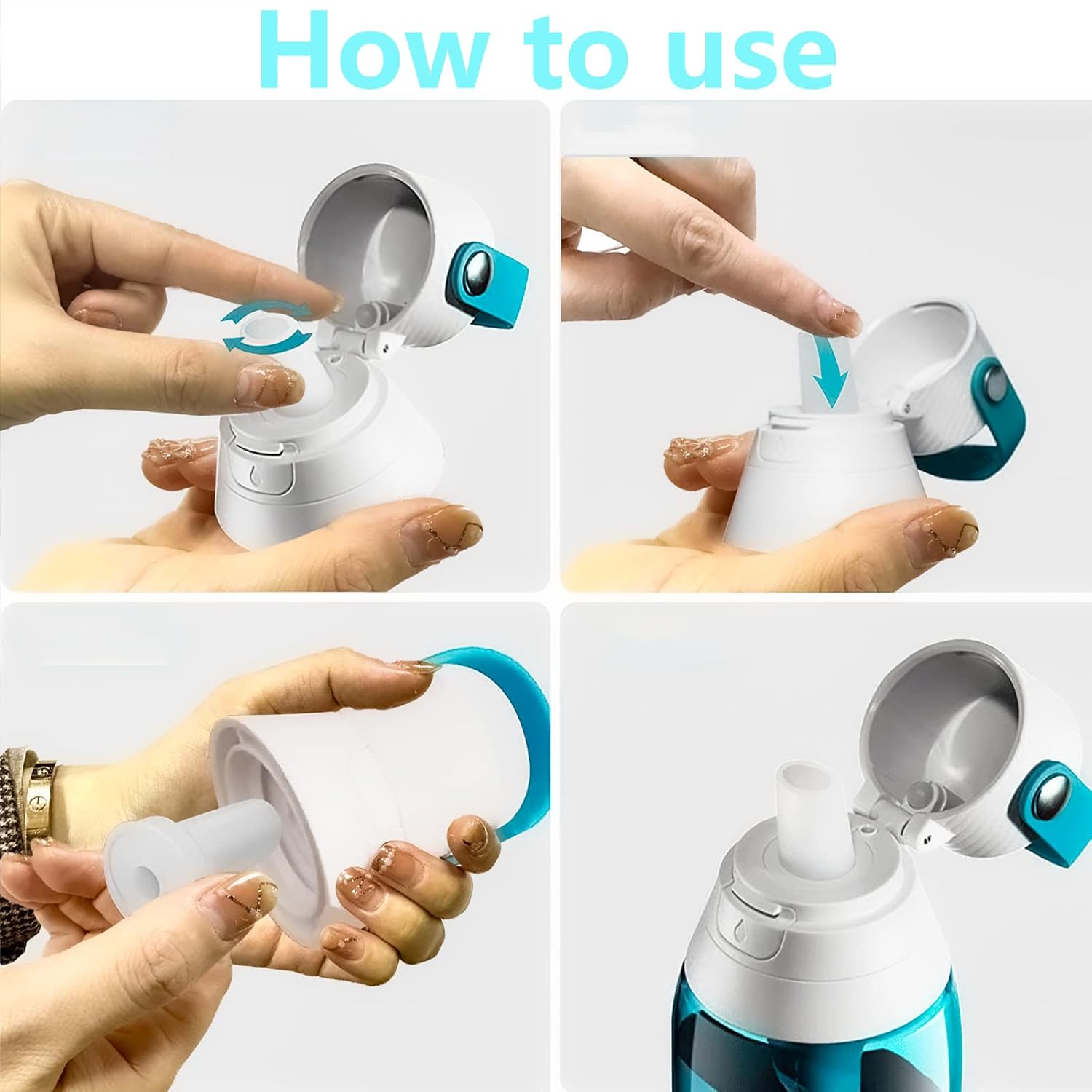 Bite Valve Replacement for Brita Water Bottle, 2 Pack, Silicone, BPA-Free, 1 Liter, Sports, Travel — image 4