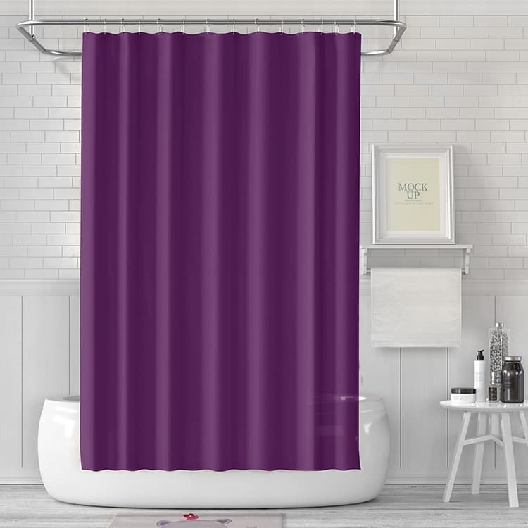 180 × 180cm Waterproof Shower Curtain, Quick-Drying Mold Resistant for Bathroom and Outdoor Shower, Purple