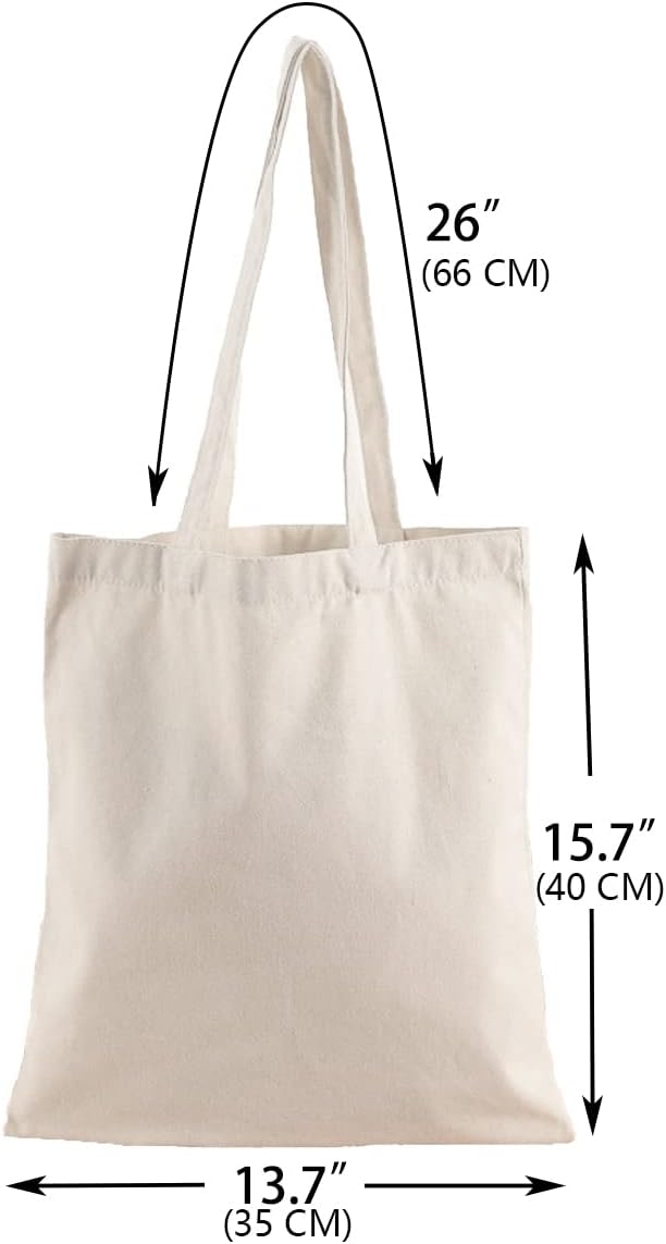Reusable Grocery Shopping Bags Cotton Tote Bag, Blank Tote Canvas Bags for DIY Craft, Grocery,Shopping,Drawing โ image 2