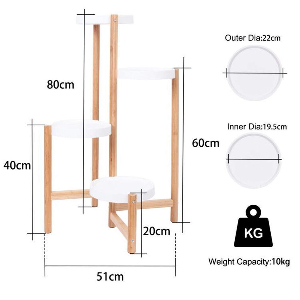 4-Tier Plant Stand Corner Flower Pot Holder — image 3