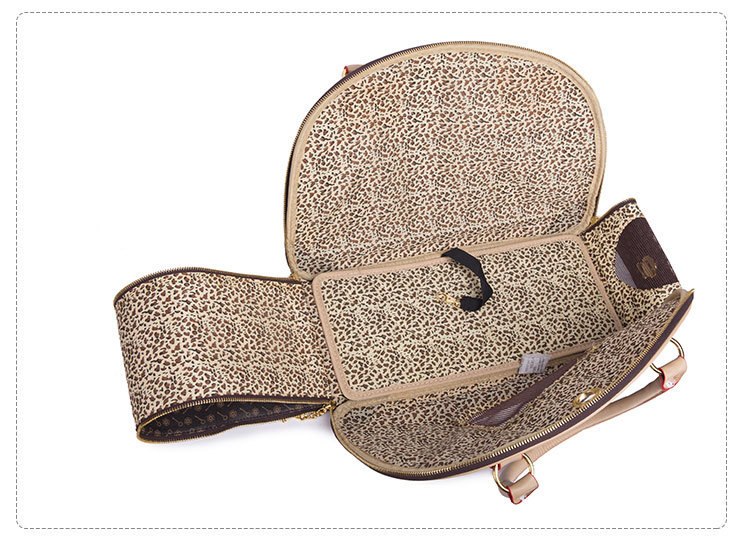 Portable Pet Travel Bag - Anti-Crush Dog Carrier for Outdoor Trips (L-42x29x18cm, White Color) โ image 3